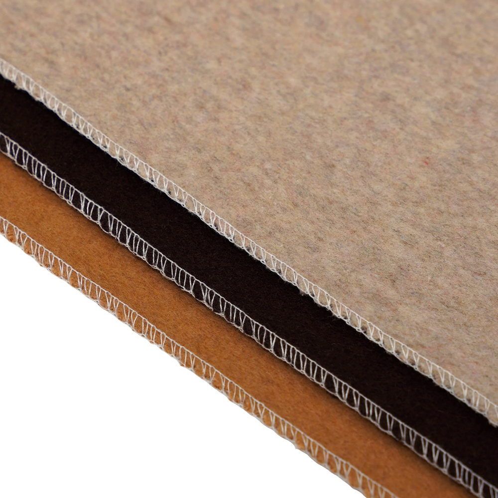 %50 Yün, %40 Polyester, %10 Diğer Elyaf, 720G/M, Fasulye Ezmesi Rengi, Kalın Çift Taraflı Yün Kumaş, ML-0124-4382-1