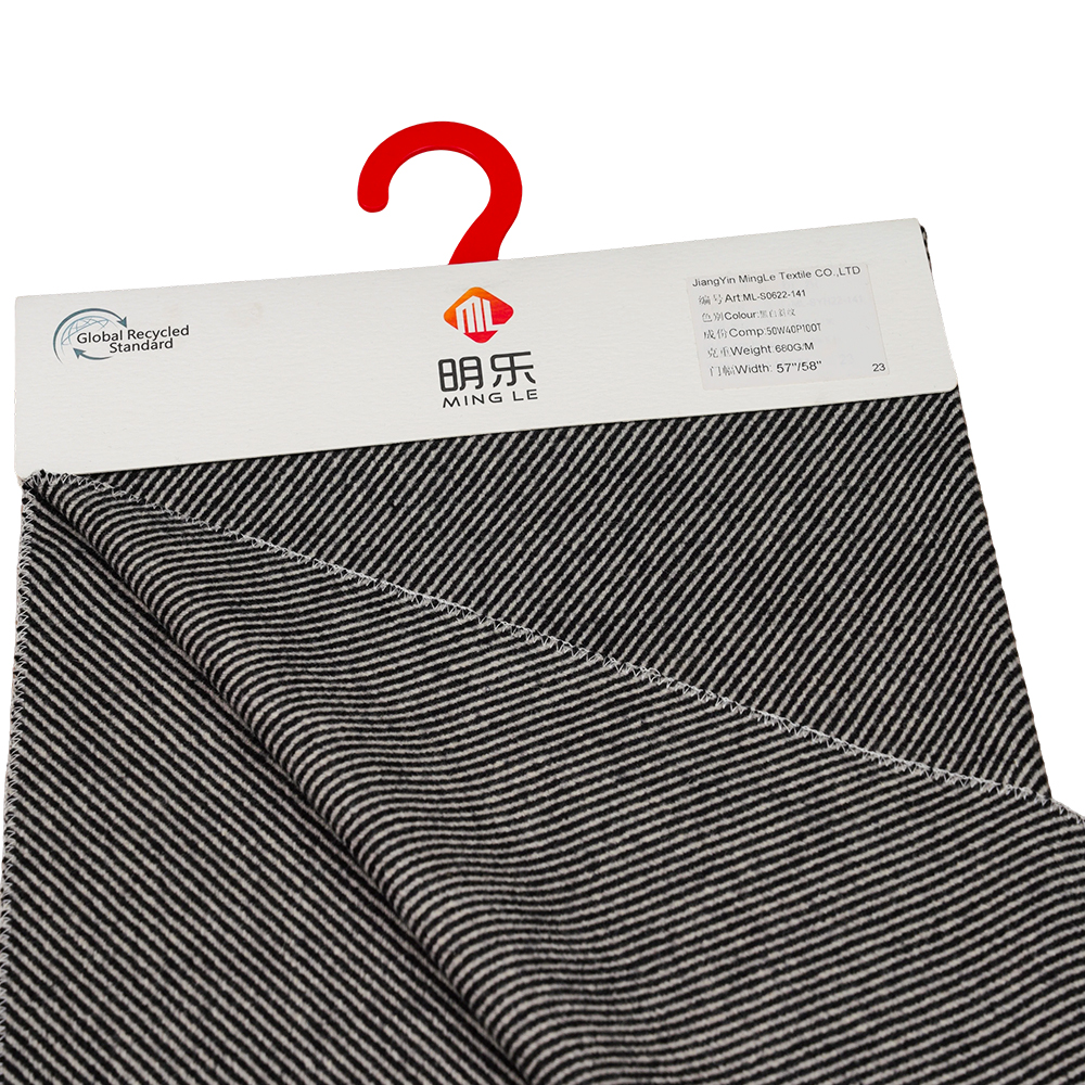 %50 Yün, %40 Polyester, %10 Diğer Elyaf, 680G/M, Siyah Beyaz, Dimi Melton Kumaş, ML-S0622-141