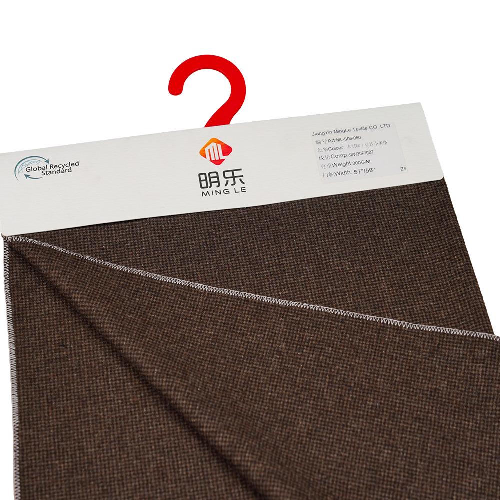 %60 Yün, %30 Polyester, %10 Diğer Elyaf, 300G/M, Karışık Kahve + Kırmızı Fasulye Ezmesi Darı, Flanel Kumaş, ML-S06-050